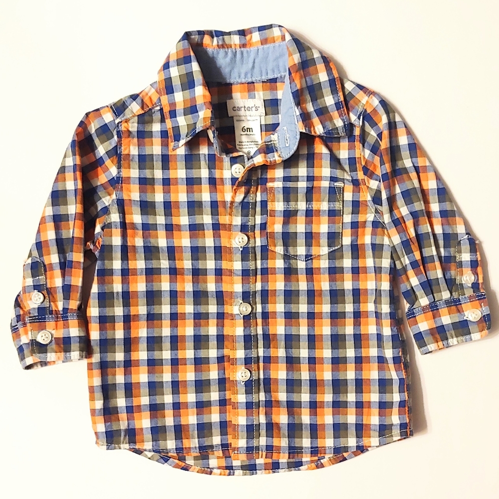 Carter's Gingham Button Up *6mo